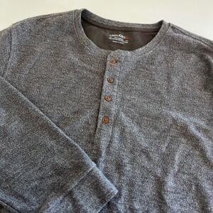UNTUCKit Men's Grassi Henley Sweater Long Sleeve Gray Heathered XXL